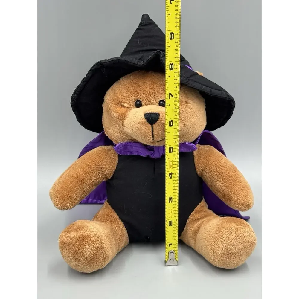 Hallmark Witch Bear Plush 8” Stuffed Animal Wearing Halloween Purple Cape